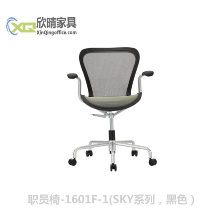 嘉定办公家具之职员椅-1601f-1 (sky系列，黑色）厂家